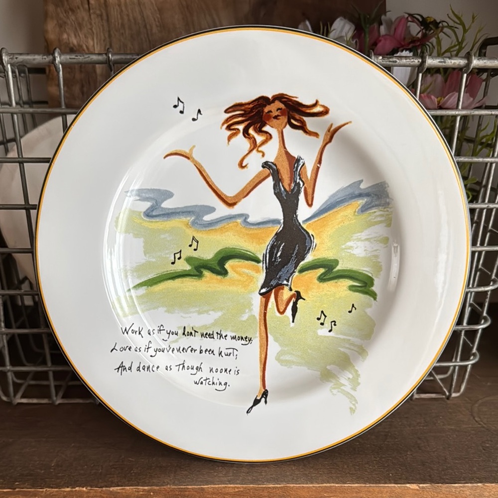 the sakura table Glamour Girls Artistic Decorative Plate with Dancing Woman
